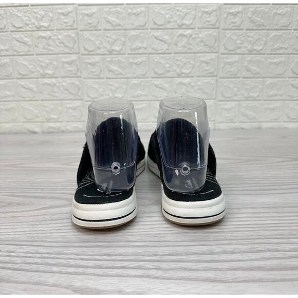 Clarks Shoes Womens 9 Black Floral Slip On Flat Mule Cloud Steppers Flat Casual - Picture 6 of 7